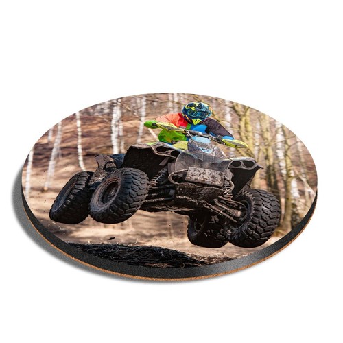 Round mdf coaster atv quad - mdf,